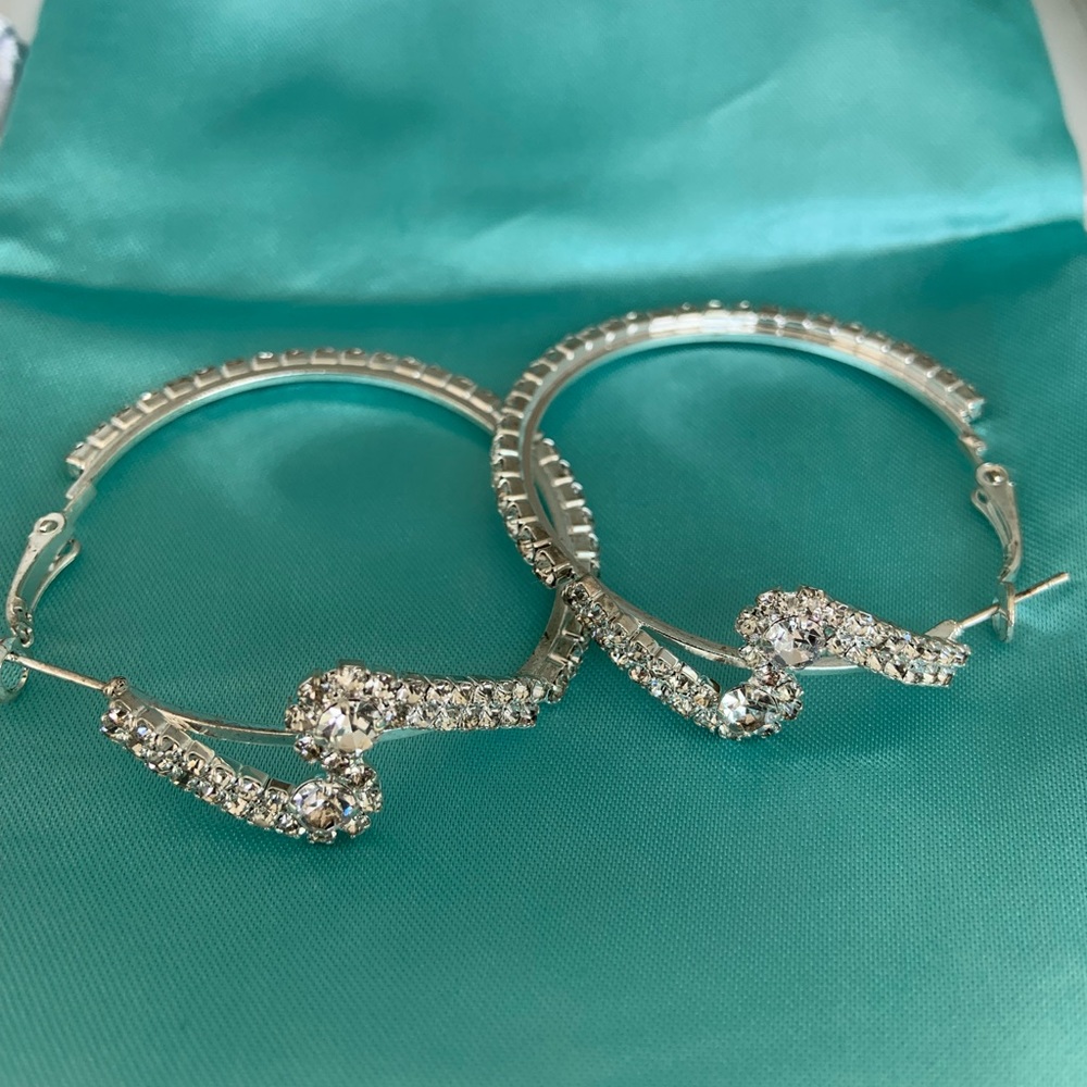 Beautiful Crystal Hoops
